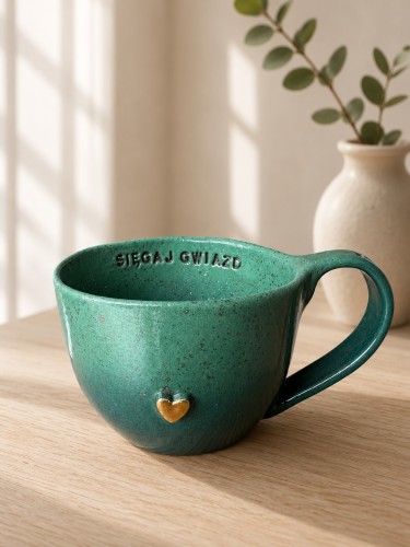 Kubek 400 ml zielono-morski sięgaj gwiazd.jpg