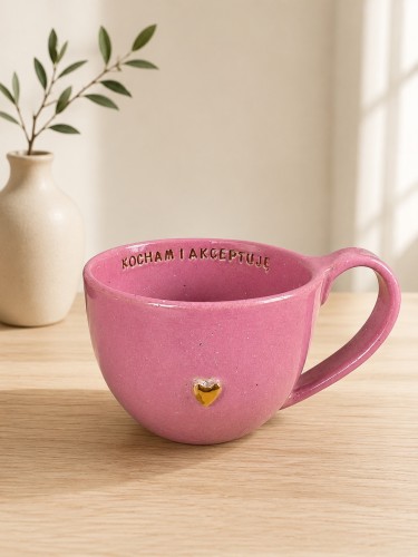 Kubek 400 ml różowy kocham i akceptuję.jpg