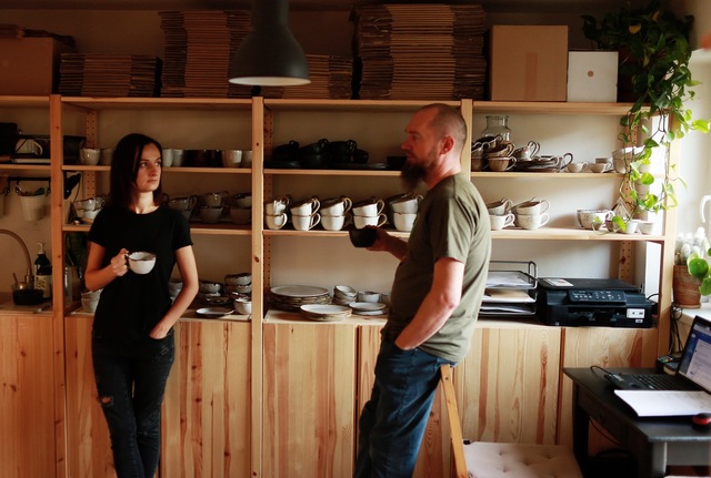 Edyta i Henryk w Pracowni Ceramicznej GajaArte