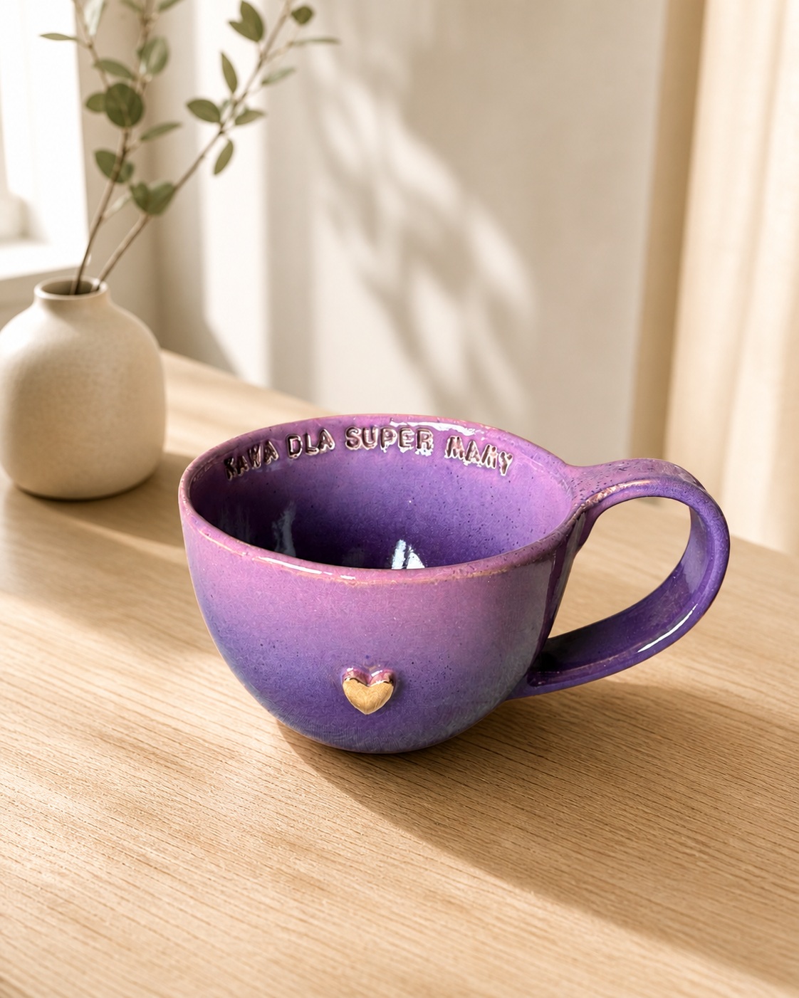Filiżanka ceramiczna z napisami na prezent dla mamy